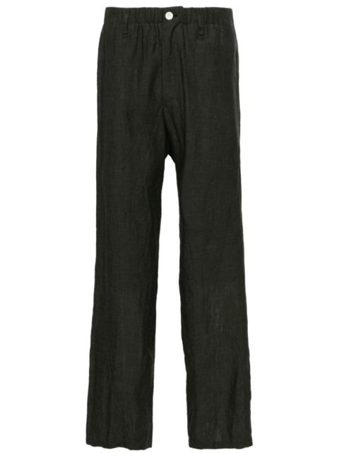 seam-detail tapered trousers