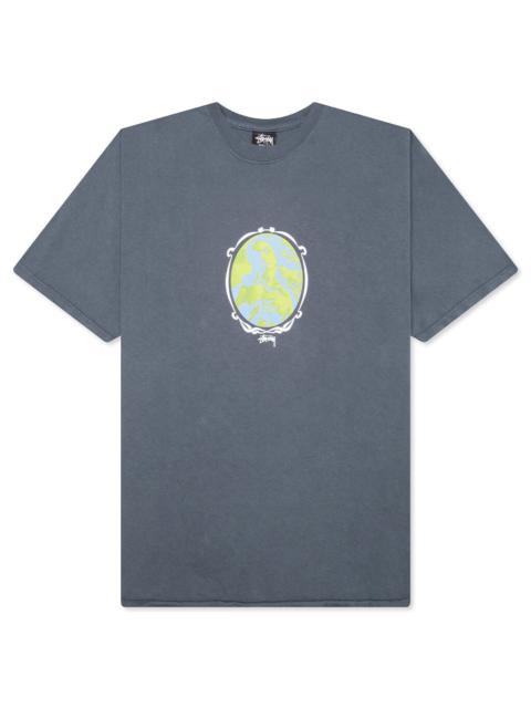 VENUS OVAL PIG. DYED TEE - INDIGO