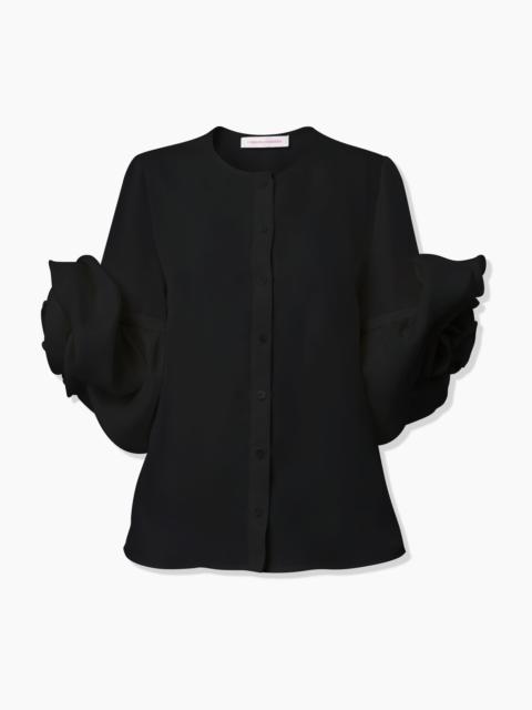 Gazar Blouse with Rosettes