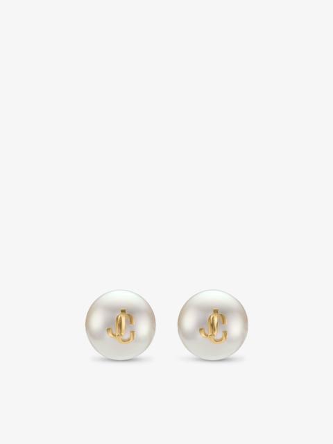 Maxi Pearl Studs
Gold Finish Metal JC Pearl Stud Earrings