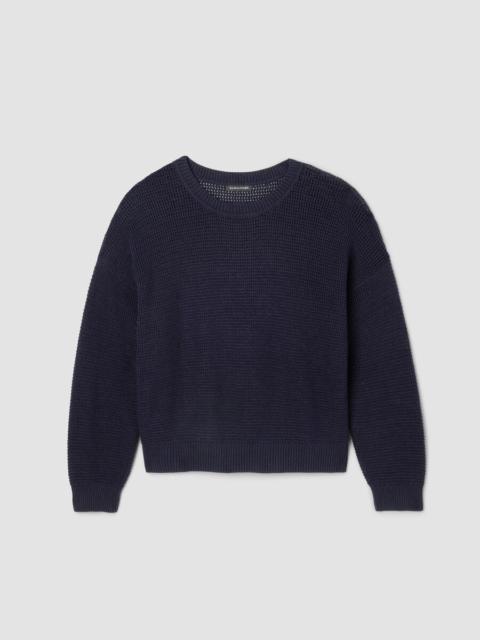 Peruvian Cotton Blend Crew Neck Top