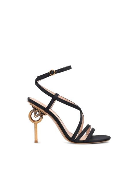strappy sculptural heeled sandals