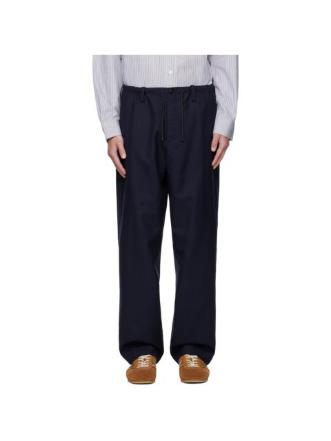 Navy Wool Trousers