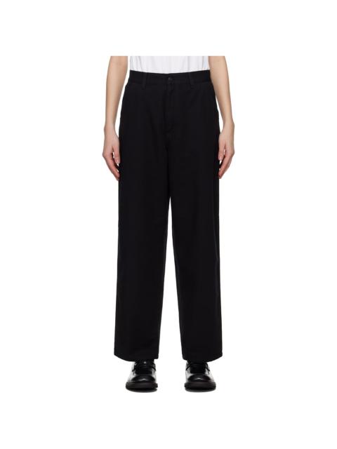 Black Brandon Single Knee Trousers
