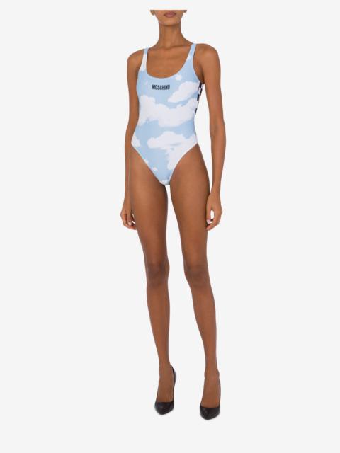 ONE-PIECE SWIMSUIT CLOUDS AND CHECK