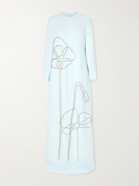 Zarie Crystal-embellished Crepe Gown