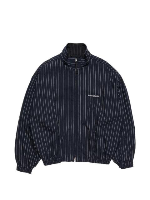 pinstripe zip jacket