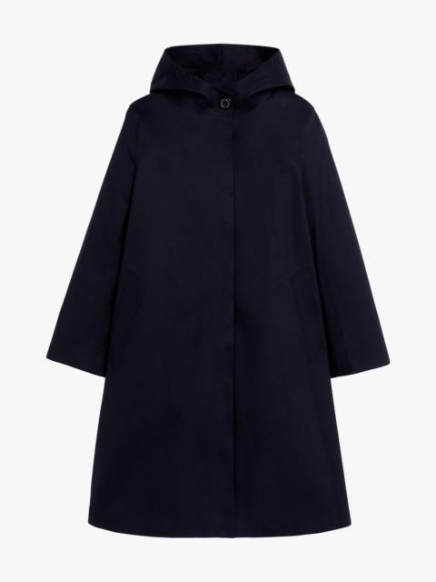 WATTEN NAVY BONDED COTTON HOODED COAT | LR-1023