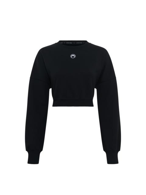 Moon Logo Fleece Cropped Sweatshirt