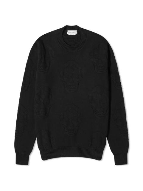 Alexander McQueen Intarsia Skull Crew Neck Jumper