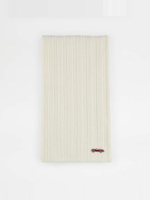 SCARF IN WOOL AND CASHMERE - WHITE