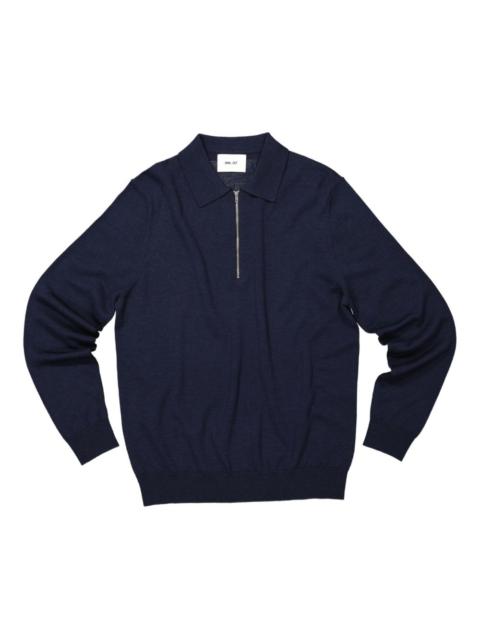 zippered polo sweater