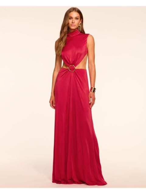 Charles Jersey Cut Out Open Back Maxi Dress