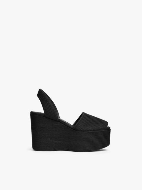 WEDGE SANDALS IN PAPER STRAW