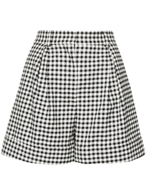 gingham-check tailored shorts