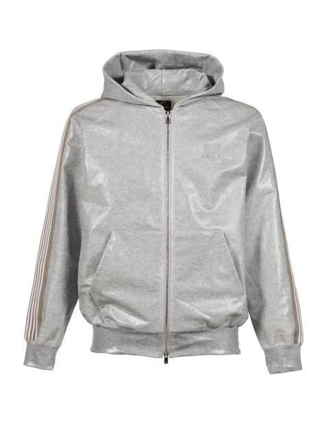 ZIPPED TRACK HOODY - COTTON JERSEY / COATING (EXCLUSIVE) / GRY