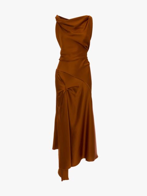 Posy Midi Dress In Bronze