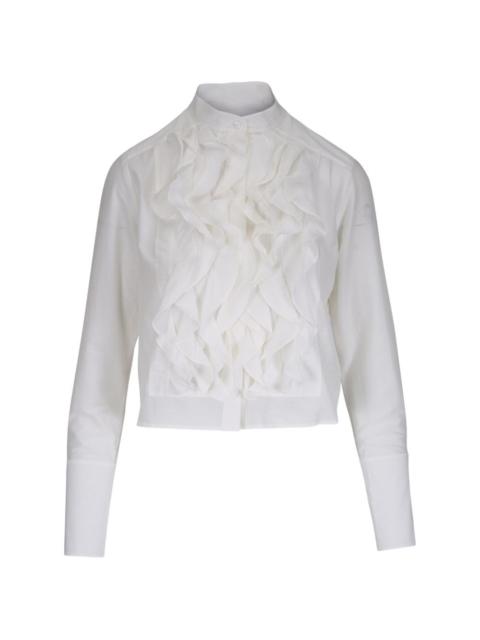 Patti ruffled button top