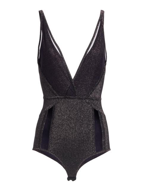 Plunged Knit Tank Top black