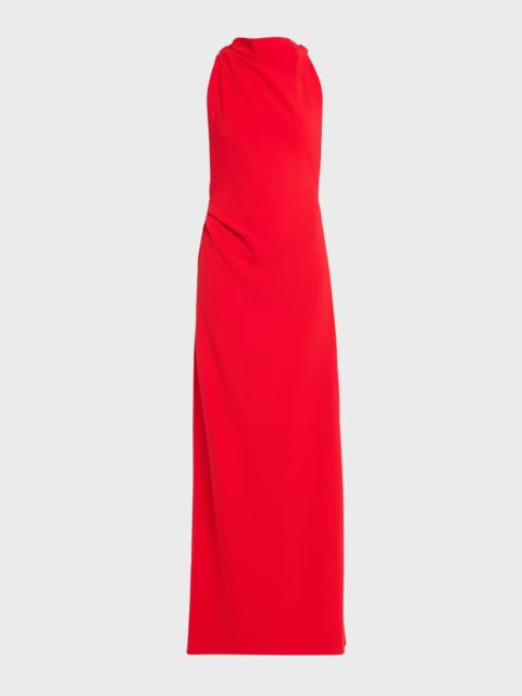 Faye Backless Matte Crepe Gown
