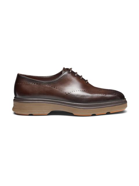 Men's dark brown leather Easy Nova brogue Oxford shoe