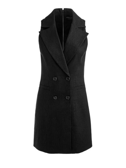 MERITT LINEN TUXEDO DRESS