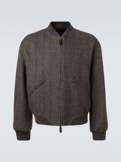 Cashmere bomber jacket