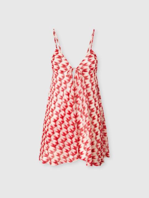 Cover-up jumpsuit in viscose with floral pattern