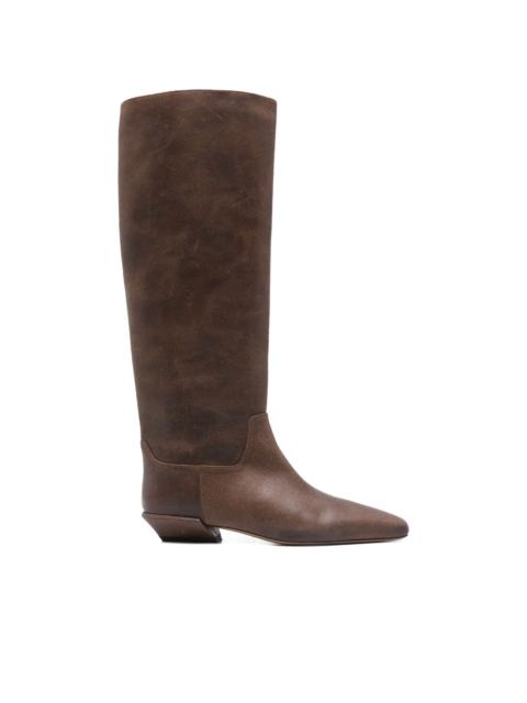 30mm Bettina leather pointed-toe boots