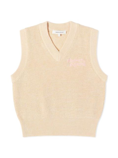 Maison Kitsune Handwriting Crop Vest