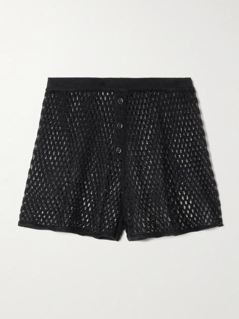 Open-knit Silk Shorts