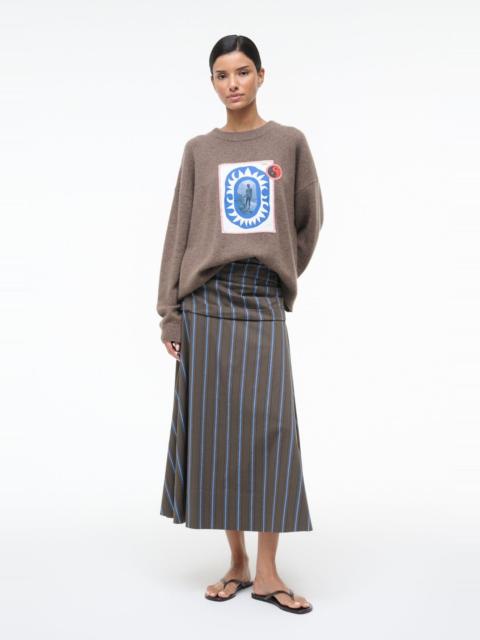 STAUD SOL SKIRT HUNTINGTON STRIPE