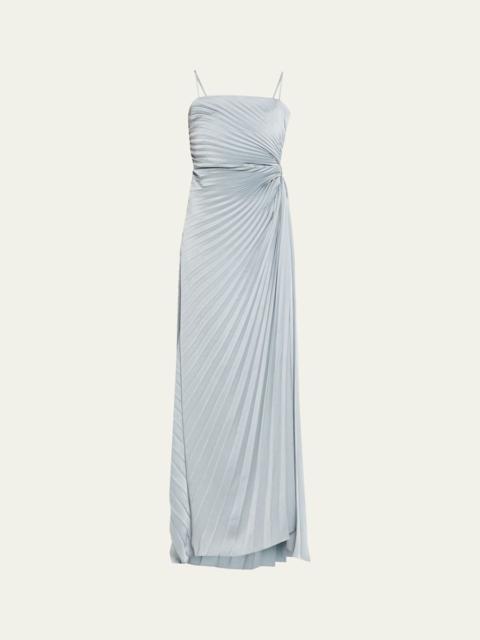 Layla Pleated Strapless Gown
