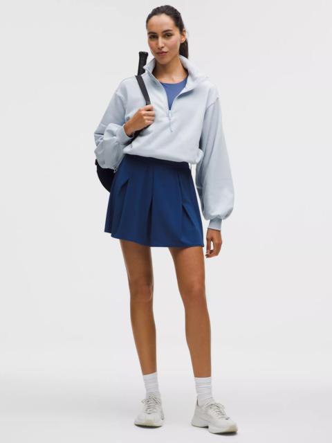 Angled-Pleat High-Rise Tennis Skirt