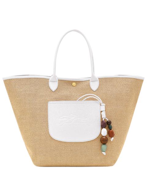 Le Pliage Collection M Basket bag White - Canvas