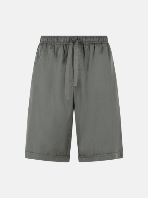 GREY GREEN COTTON SHORTS