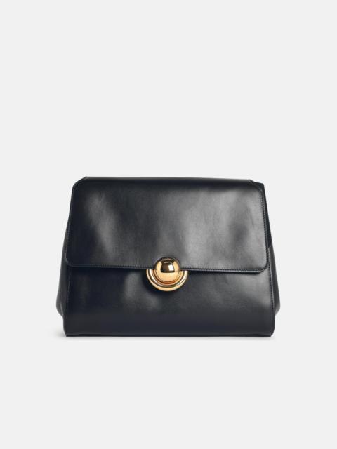 'S DOMUS' BLACK LEATHER SHOULDER BAG