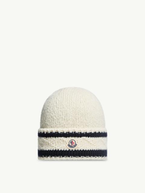 Striped Wool & Cotton Blend Beanie