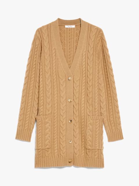 CALOTTA Cable-knit cashmere and wool cardigan
