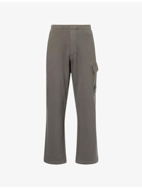 Diagnakl Raised Straight-Leg Cotton-Jersey Jogging Bottoms