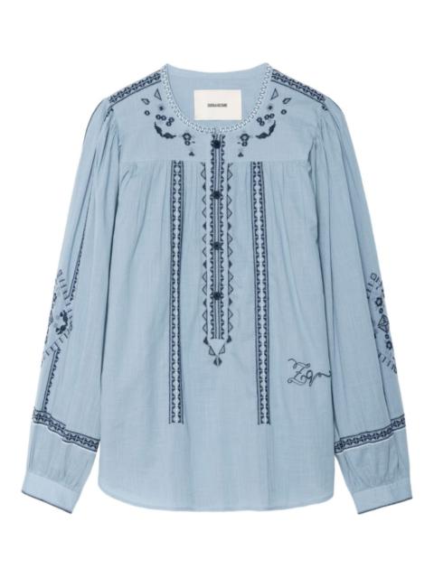 Tigy embroidered cotton tunic