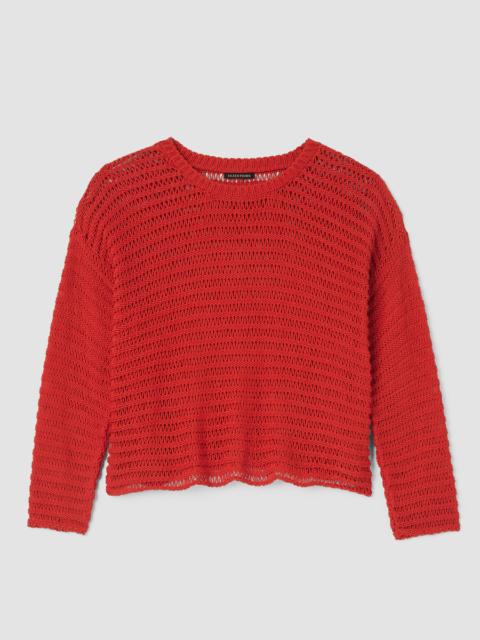 Peruvian Organic Cotton Cord Crew Neck Top