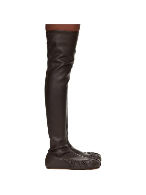 Brown Overknee Ballerina Tall Boots