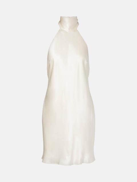 Capucine silk satin minidress