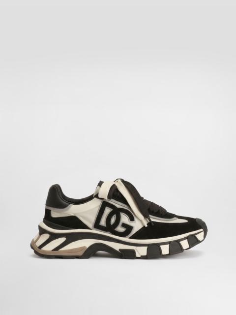 DG country road nylon and leather sneakers