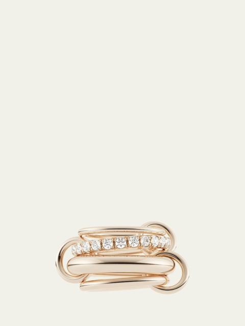Luna Rose 4-Link Ring with Diamonds