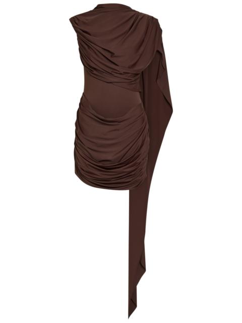 DE LA Vali Elara Draped Stretch-jersey Mini Dress