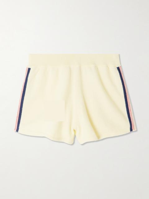 Runner Striped Cotton And Cashmere-blend Shorts