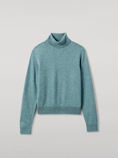 Classic Cashmere Green Roll Neck Jumper
