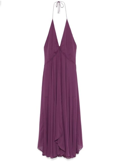 chiffon halterneck dress